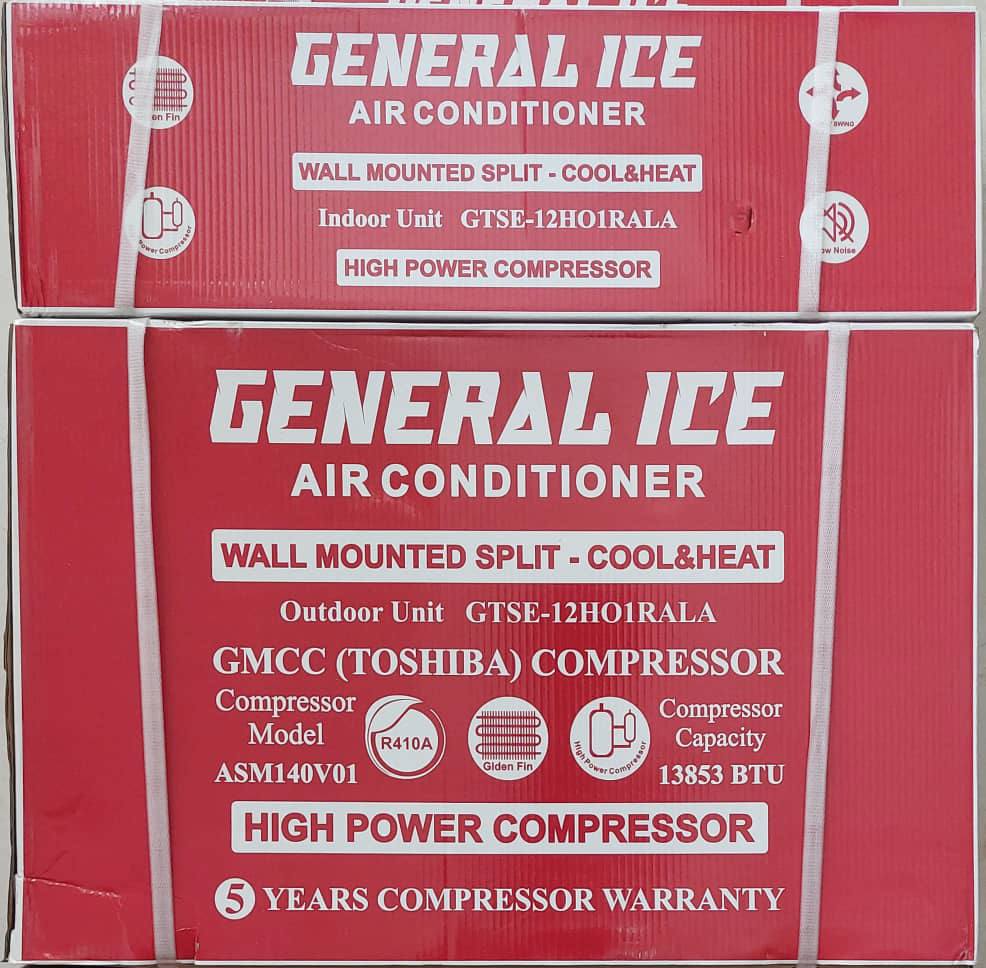 کولر گازی اسپلیت 12000 جنرال آیس GENERAL ICE مدل GTSE-12HO1RALA