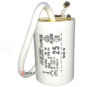 خازن 25 میکروفاراد 450VAC سیم دار ECAR
