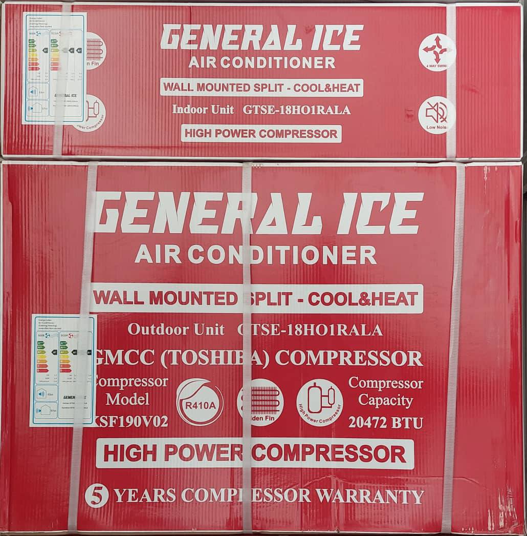 کولر گازی اسپلیت 18000 تروپبکال جنرال آیس GENERAL ICE مدل GTSE-18HO1RALA