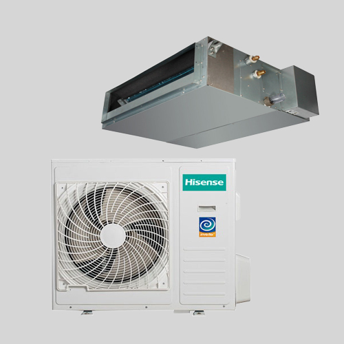داکت اسپلیت کانالی سقفی سرد و گرم 18000 اینورتر هایسنس مدل HID-18 (Double Heat Source)